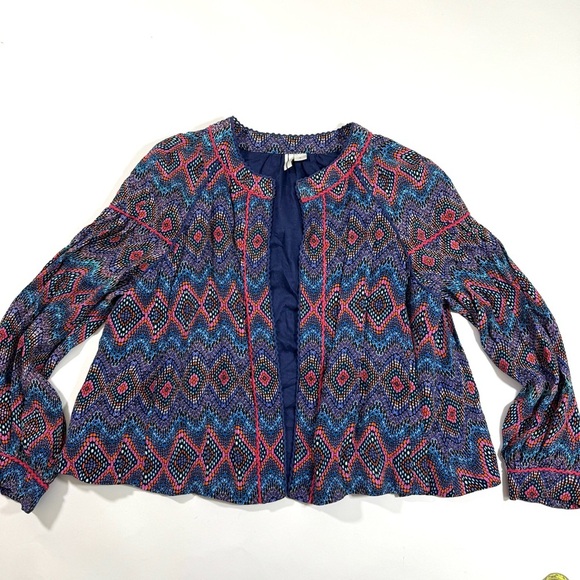 Blank London Cynthia Open Front Jacket Blue Print - Picture 3 of 9